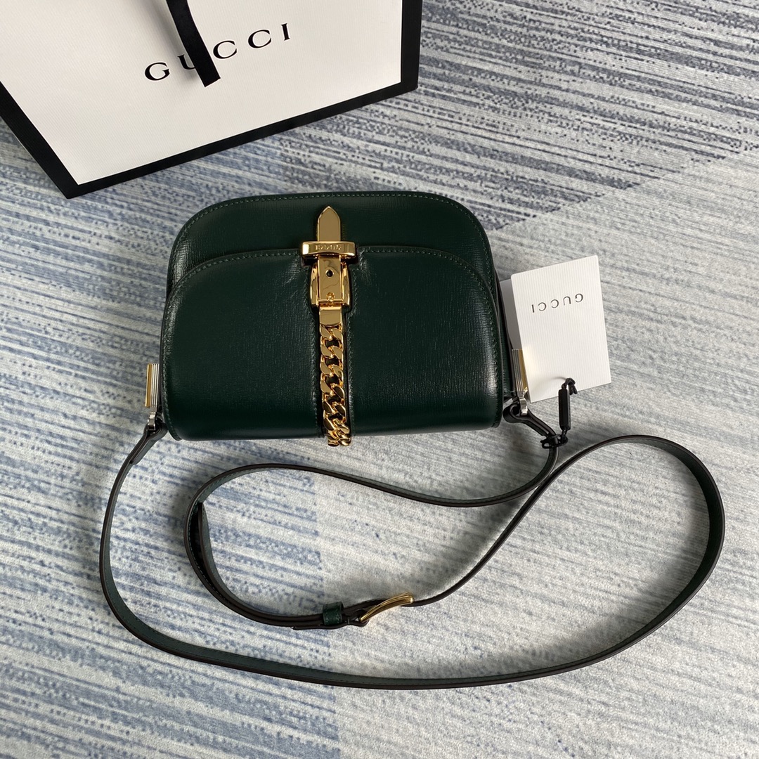 Gucci Sylvie 1969 Mini Shoulder Bag 615965 Green